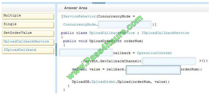 pass4itsure 70-487 exam question q7