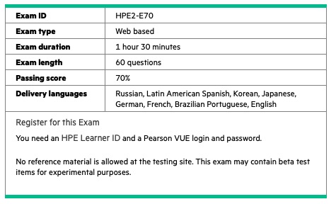 HPE2-E70