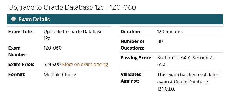 1ZO-060 Exam 